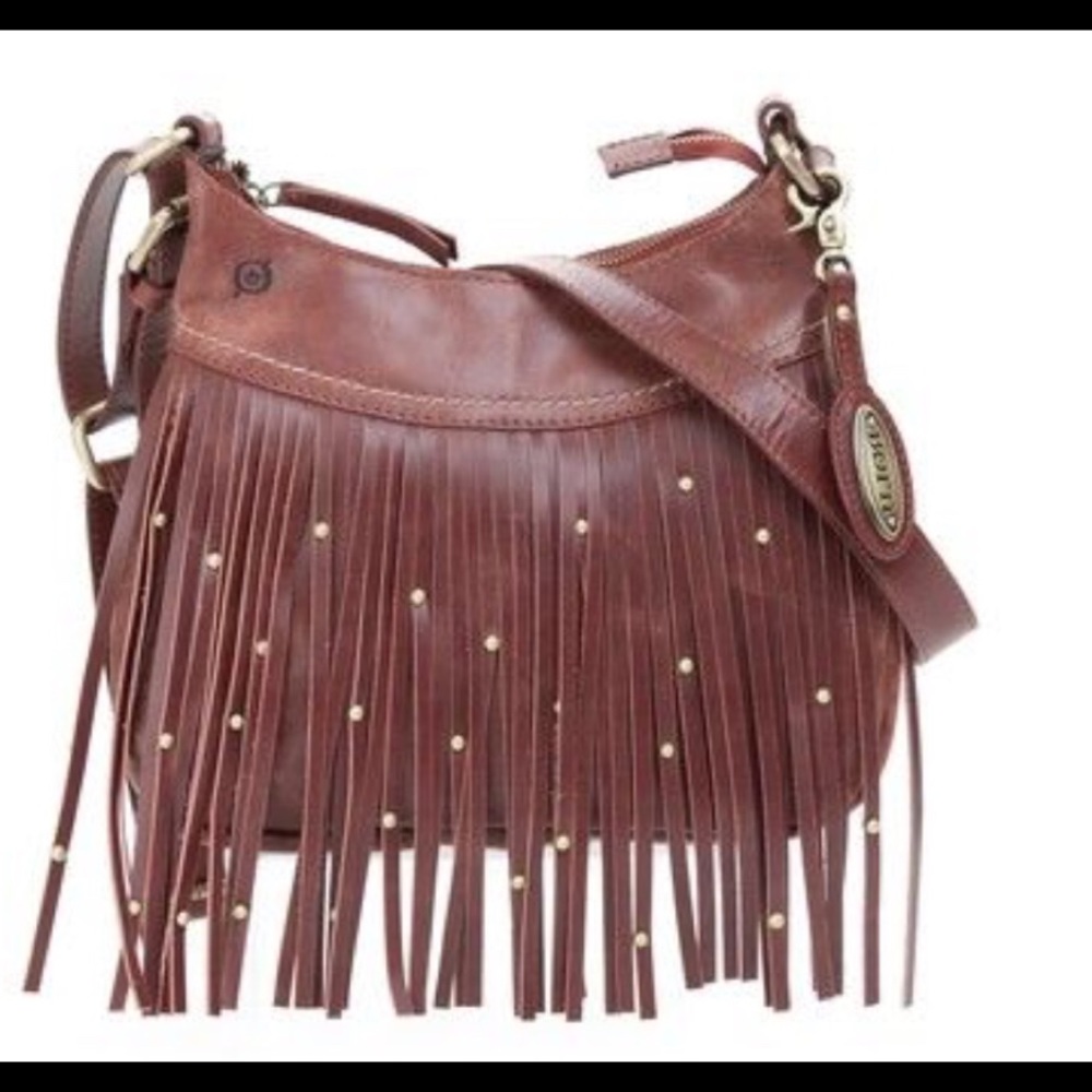 Born Gaia leather fringe crossbody bag